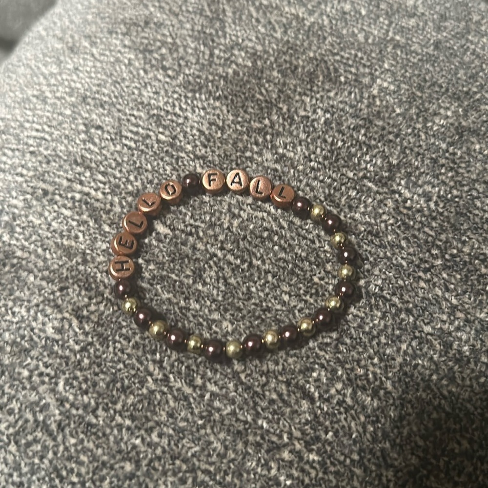 “Hello Fall” Beaded Bracelet HANDMADE